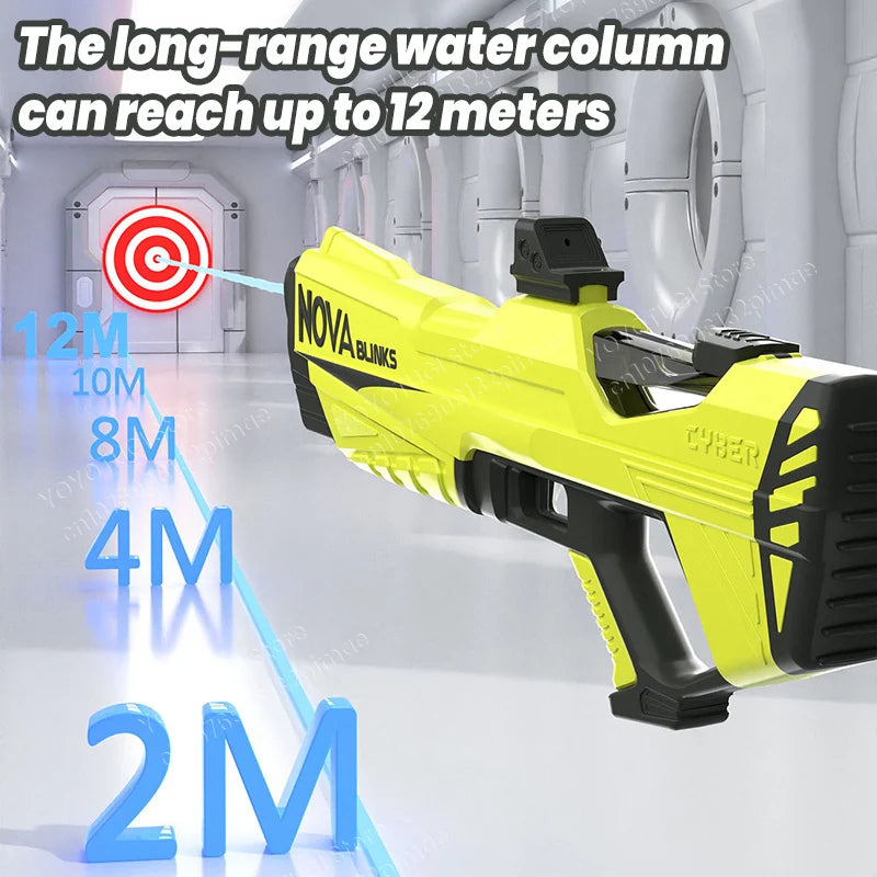 2024 New Electric Water Gun Toys Automatic Water Absorbing Spray Large Black Pulse Technology Children'S Water Gun
