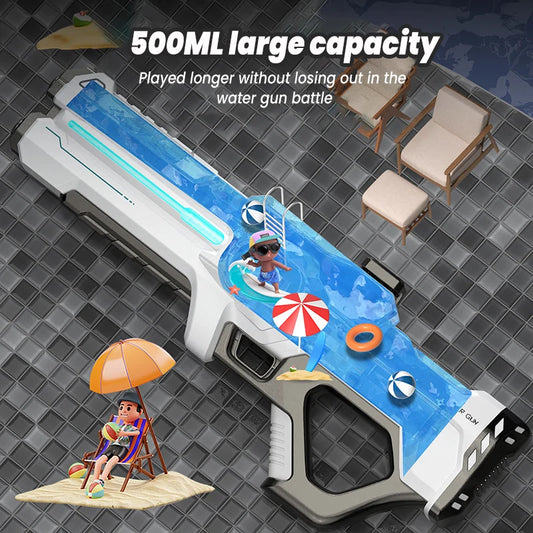Pulse Electric Continuous Firing Water Gun Toy with Automatic Water Absorption Strong Water Spraying Children'S Water Gun